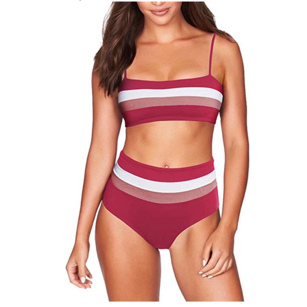 Beautiful Bandeau Bikini in Kiss Me